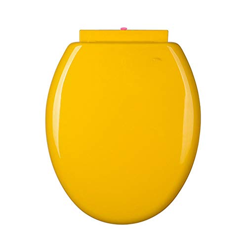 KANNORE Toilettensitz, WC-Sitze mit Absenkautomatik, mit Schnellverschluss, verstellbaren Scharnieren, Toilettendeckel mit Befestigung Oben/unten, antibakterielles PP-Material, Gelb-O-Typ KANNORE Toilettensitz, WC-Sitze mit Absenkautomatik, mit Schnellverschluss, verstellbaren Scharnieren, Toilettendeckel mit Befestigung Oben/unten, antibakterielles PP-Material, Gelb-O-Typ von KANNORE