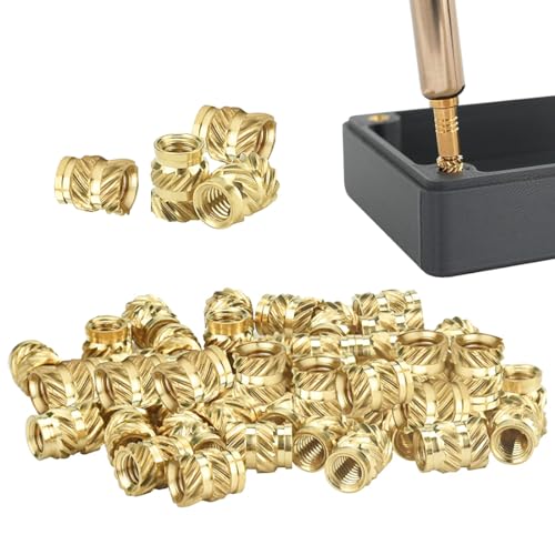 Gewindeeinsatz 3d Druck，50 Stück Ewindeeinsätze für Kunststoff，Gewindeeinsätze m3 Einschmelzgewinde Einpressmuttern Einpressmutter Threaded Inserts von KANOSON