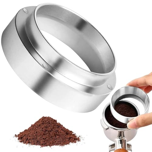 Kaffee Dosierring 53mm, KANOSON Kaffee Siebträger Zubehör Espresso Trichter aus Aluminium, Magnetischer Kaffee Dosierring Siebträger Barista Espresso Zubehör von KANOSON