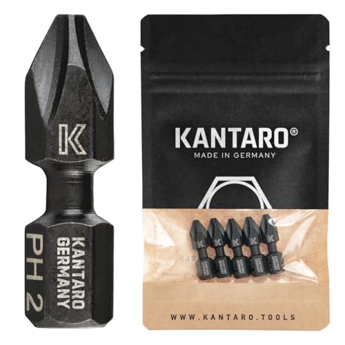 KANTARO 4073 Bit PH2 x 25mm (5 Stück) Made in Germany mit Torsionszone PH Bit für Phillips-Schrauben von KANTARO