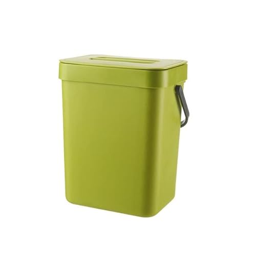 KANWANN 2021 Wandmontierter faltbarer Abfalleimer Küchenschrank hängender Mülleimer Wohnzimmer Mülleimer Auto Aufbewahrungseimer Hausmülleimer (Color : Green 3l) von KANWANN