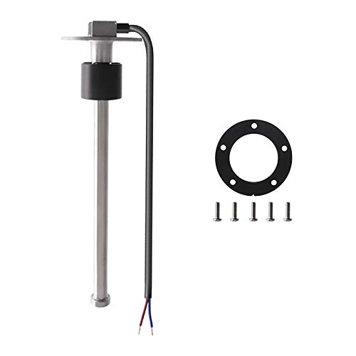 KAOLALI Füllstandssensor, Kraftstoffwasserstandsensor Sender Edelstahl Kraftstoffsendeeinheit 150MM~1000MM Boot Ölniveausensoren Wasserstandanzeige Sensor 5-Loch fit Kraftstoffwasseranzeige 0~190 Ohm von KAOLALI