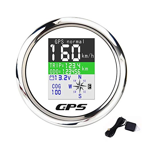 KAOLALI GPS Tachometer Geschwindigkeitsmesser Kilometerzähler 85 mm Rostfreie IP67 Wasserdichte Digitale Geschwindigkeitsmesse für Auto Boot KAOLALI GPS Tachometer Geschwindigkeitsmesser Kilometerzähler 85 mm Rostfreie IP67 Wasserdichte Digitale Geschwindigkeitsmesse für Auto Boot von KAOLALI