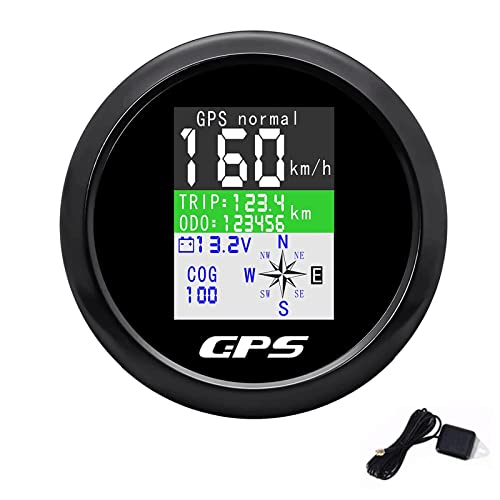 KAOLALI GPS Tachometer Geschwindigkeitsmesser Kilometerzähler 85 mm Rostfreie IP67 Wasserdichte Digitale Geschwindigkeitsmesse für Auto Boot KAOLALI GPS Tachometer Geschwindigkeitsmesser Kilometerzähler 85 mm Rostfreie IP67 Wasserdichte Digitale Geschwindigkeitsmesse für Auto Boot von KAOLALI