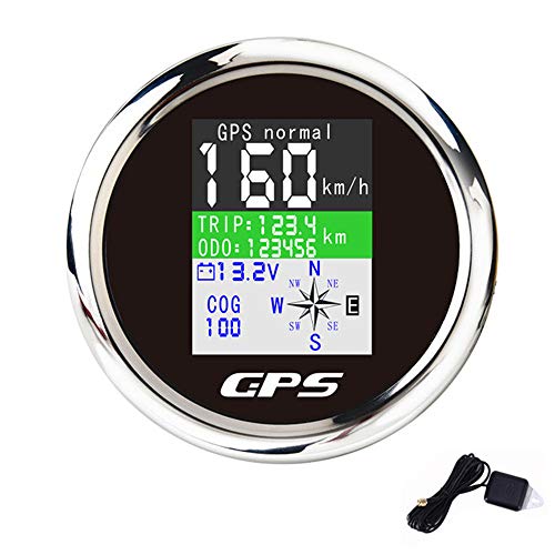 KAOLALI GPS Tachometer Geschwindigkeitsmesser Kilometerzähler 85 mm Rostfreie IP67 Wasserdichte Digitale Geschwindigkeitsmesse für Auto Boot KAOLALI GPS Tachometer Geschwindigkeitsmesser Kilometerzähler 85 mm Rostfreie IP67 Wasserdichte Digitale Geschwindigkeitsmesse für Auto Boot von KAOLALI
