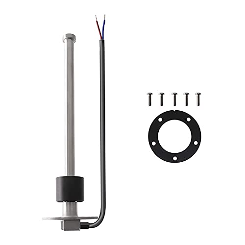 KAOLALI Kraftstoffstandssensor, Füllstandssensor Boots Kraftstofftank Sendeeinheit Kraftstoff-Wasserstandssensor Edelstahl Kraftstoffsender Wasseranzeige für Boot Auto LKW Wohnmobil 240–33 Ohm 350mm von KAOLALI