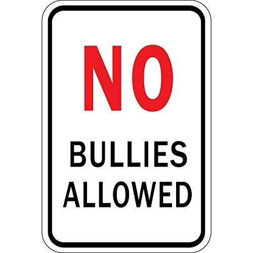 KAOQUANYA Warnschild "No Bullies Allowed", Business-Schild, Aluminium-Metall-Blechschild, 20,3 x 30,5 cm KAOQUANYA Warnschild "No Bullies Allowed", Business-Schild, Aluminium-Metall-Blechschild, 20,3 x 30,5 cm von KAOQUANYA