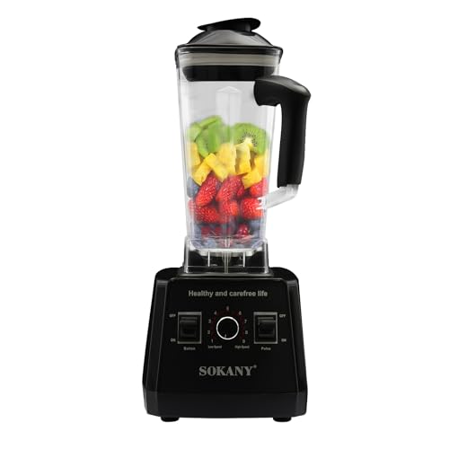 2-in-1 Multifunktional Standmixer Entsaften und Mahlen 9 Geschwindigkeitsstufe 5000W 2L Hochleistungsmixer Reiner Kupfermotor Multifunktionsmixer mit Kühlkörper und Lüfter von KAPIPALA