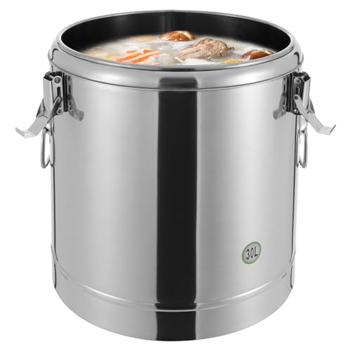 30L Profi Gastro Edelstahl Transport Thermobehälter Edelstahl Frühstücks Suppentopf mit Seitlichen Tragegriffen und Deckel mit Gummiring Spannverschluss für Schulkantinen Hotels Warme Gerichte Reis 34 30L Profi Gastro Edelstahl Transport Thermobehälter Edelstahl Frühstücks Suppentopf mit Seitlichen Tragegriffen und Deckel mit Gummiring Spannverschluss für Schulkantinen Hotels Warme Gerichte Reis 34 von KAPIPALA
