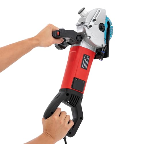 Elektrische Mauernutfräse Schlitzmaschine Betonsäge 3500W mit Laserführung 5000 U/min max. Nuttiefe und Breite 40 x 42 mm 133mm Sägeblätte für Ziegel Beton Marmor von KAPIPALA