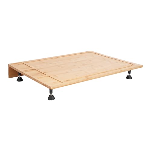 Herdabdeckplatte Bambus Herdabdeckungen Schneidebrett Holz Herdabdeckplatten für Meisten Gas und Elektroherden Kompatibel als Servierbrett 75x54x10cm von KAPIPALA