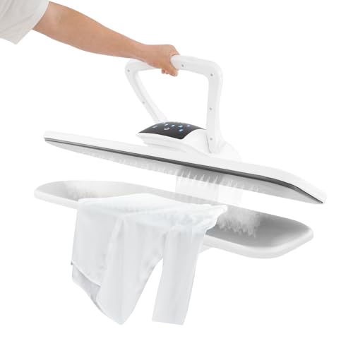Intelligente Dampfpresse 2200W, Bügelmaschine mit LCD-Display & 5 Stoffprogrammen (Nylon/Seide/Wolle), Dampfbügelpresse für Zuhause, 1000ml Wassertank, Automatische Abschaltung – Weiß von KAPIPALA
