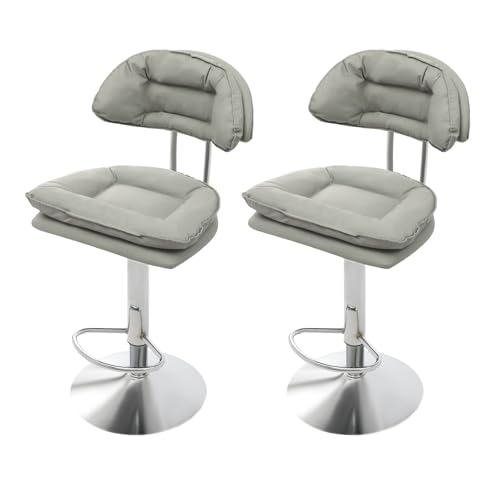 KAPIPALA 2er Barhocker Tresenhocker Ergonomische Gepolsterter Drehhocker, SGS-zertifizierter Luftheber, Drehbar Barstühle Küchenstühle mit Rückenlehne und Fußstütze für Friseursalons, Bars 62-82cm KAPIPALA 2er Barhocker Tresenhocker Ergonomische Gepolsterter Drehhocker, SGS-zertifizierter Luftheber, Drehbar Barstühle Küchenstühle mit Rückenlehne und Fußstütze für Friseursalons, Bars 62-82cm von KAPIPALA
