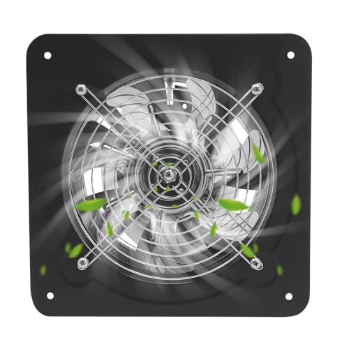 80W 8" Axiallüfter 195mm Abluftventilator 2600r/min Industrie Wandventilator mit automatische Rückzugsklappe 220v 7 Lüfterblätter Wand-/Deckenabluftventilator im Badezimmer von KAPIPALA