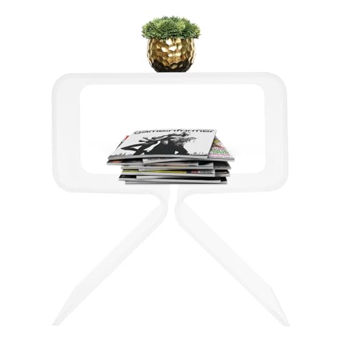 KAPIPALA Acryl Nachttisch Beistelltisch Modernes Clear Kreativität Design Acryl Tisch Minimalismus Mode Home Decor Klar 40x30x45cm von KAPIPALA