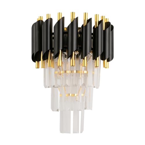 KAPIPALA Moderne Gold-Kristall-Wandleuchte, Wandleuchte, 3-Stufen Kristall Wandleuchte, für Wohnzimmer, Schlafzimmer, Flur, Foyer KAPIPALA Moderne Gold-Kristall-Wandleuchte, Wandleuchte, 3-Stufen Kristall Wandleuchte, für Wohnzimmer, Schlafzimmer, Flur, Foyer von KAPIPALA