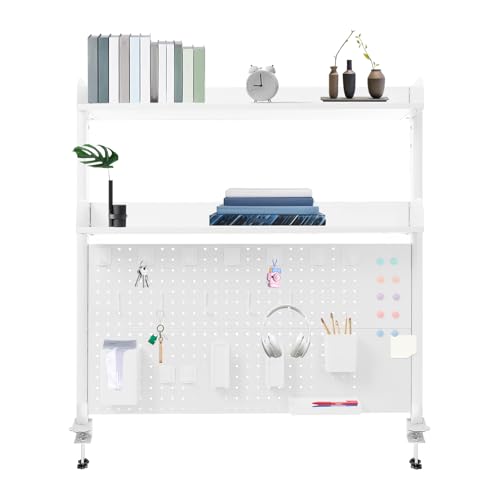 Klemmbare Schreibtisch Organizer, 2-stöckiges Schreibtischregal mit Stecktafel & Haken, Stabile Schreibtisch Verlängerung für Büro & Homeoffice | Platzsparender Schreibtisch Organizer, 100x12.5x95cm Klemmbare Schreibtisch Organizer, 2-stöckiges Schreibtischregal mit Stecktafel & Haken, Stabile Schreibtisch Verlängerung für Büro & Homeoffice | Platzsparender Schreibtisch Organizer, 100x12.5x95cm von KAPIPALA