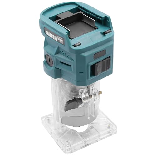 Kompakte Oberfräse Elektrische Oberfräse Einhandfräse Trimmer Holz Router Kanten Fräser 6.35MM Reinkupfer-Motor 28000 RPM Akku-Oberfräse Ohne Akku und Ladegerät von KAPIPALA