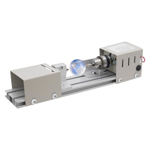 Mini Drehmaschine Holz, 96W Drechselbank mit 7 Geschwindigkeiten (4000-9000 U/min) – Präzisions-Drehbank für Holzbearbeitung, Gravieren & Polieren inkl. 6 Messern & Spannfutter (Silber, 30cm) von KAPIPALA