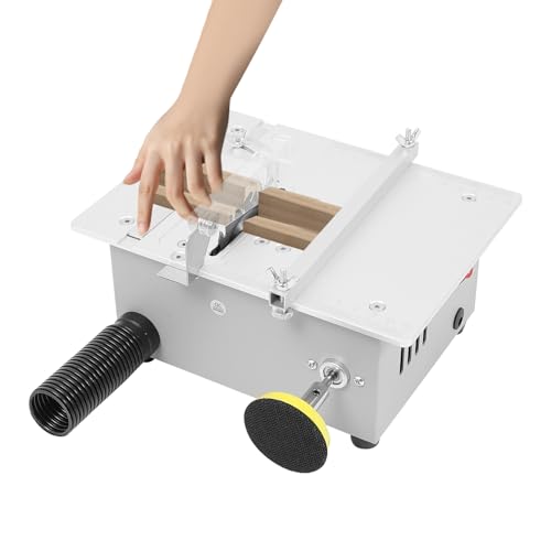 Mini Tischsäge Tischkreissäge 240W mit Bandschleifer und 4 Klingen 0,1-20mm Sägeblatt Höhenverstellbarer Tragbare Multifunktionale Präzisions Table Saw für Modellbau, Bastelwerkstatt, Hobbyentwicklung von KAPIPALA