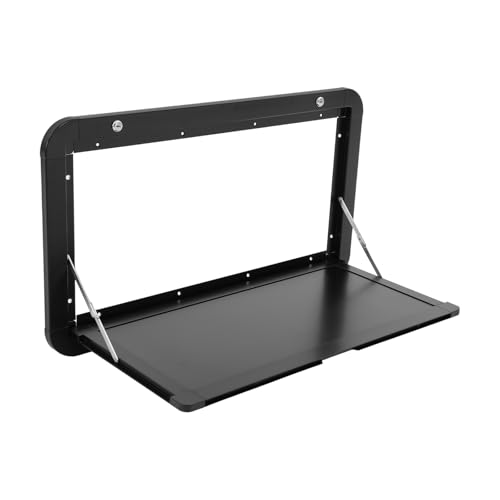 RV Klapptisch Wand – Faltbarer Aluminium-Picknicktisch für Wohnmobile & Wohnwagen | 70 x 35 cm | 25 kg Tragkraft | Wandmontiert mit Dual-Lock | Schwarz von KAPIPALA
