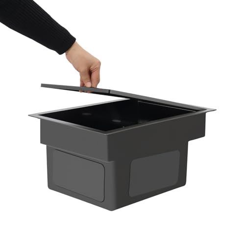 Versteckte Edelstahl Küchenspüle Unterbau-Barspüle mit Praktischen Abdeckplatte und Anhebbaren Ausziehbare Warm- und Kaltwasserhahn Platzsparend RV-Spüle Bausatz 45x30x23cm Versteckte Edelstahl Küchenspüle Unterbau-Barspüle mit Praktischen Abdeckplatte und Anhebbaren Ausziehbare Warm- und Kaltwasserhahn Platzsparend RV-Spüle Bausatz 45x30x23cm von KAPIPALA