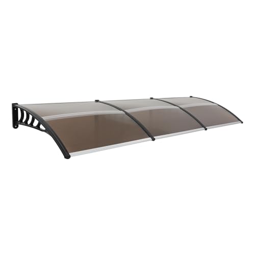Vordach für Haustür 300x90 cm Transparentes Pultbogenvordach PP+PC und Aluminium Türdach für Draußen Sonnenschutz und Regenschutz für Türvordach Fenstermarkise und Balkonabdeckung verwendet Werden Vordach für Haustür 300x90 cm Transparentes Pultbogenvordach PP+PC und Aluminium Türdach für Draußen Sonnenschutz und Regenschutz für Türvordach Fenstermarkise und Balkonabdeckung verwendet Werden von KAPIPALA