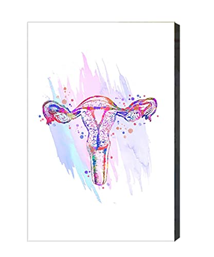 Frau Fortpflanzungssystem Uterus Medical Wandkunst Leinwand Malerei Gebärmutter Kunst Schwangerschaft Poster Drucke Ärzte Büro Dekor(40x60cm Mit rahmen) von KAPOHU