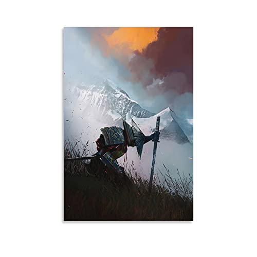 Japanischer Samurai Leinwand Wandkunst Abstrakter Charakter Bilder Wandbilder Drucke Für Wohnzimmer Schlafzimmer Dekor Kunstdruck Büro Küche Kinderzimmer Home Dekoration Rahmenlos 20x30inch(50x75cm) von KAPOHU