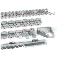 Rasterplan - Werkzeughalter 28-tlg. 14 Haken/6 Doppelhaken/8 div. Halter von RASTERPLAN