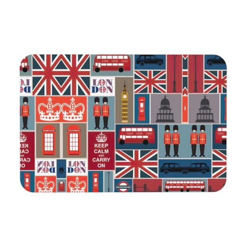 Abtropfmatte mit England-Symbolen, Kieselgur, saugfähige Matte, passt zu jeder Theke für mehrere Verwendungszwecke für Zuhause von KAPPTYY