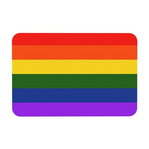 Abtropfmatte mit Regenbogen-Flaggen-Druck, Kieselgur, saugfähige Matte, passt zu jeder Theke für mehrere Anwendungen für Zuhause von KAPPTYY