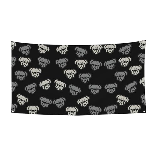 American Bulldog Head Printing Holloween Festive Banner Decorations Sign For Celebrations Easy To Hang With Ropes, 1 Pack von KAPPTYY