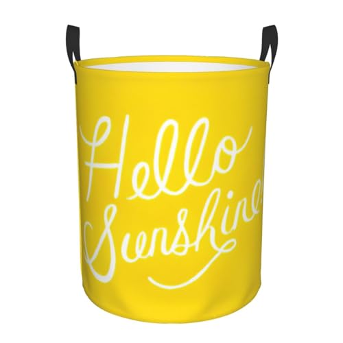 Goodlooking Hello Sunshine Printing Personalisierter runder Wäschekorb für schmutzige Kleidung, stehendes Design, funktioniert in Badezimmer und Schrank Goodlooking Hello Sunshine Printing Personalisierter runder Wäschekorb für schmutzige Kleidung, stehendes Design, funktioniert in Badezimmer und Schrank von KAPPTYY