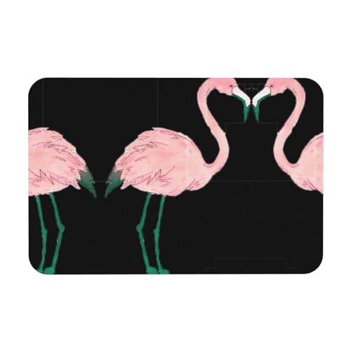 Handbemalte Abtropfmatte mit Flamingo-Vogel-Druck, Kieselgur, saugfähige Matte, passt zu jeder Theke, vielseitig einsetzbar für Zuhause von KAPPTYY