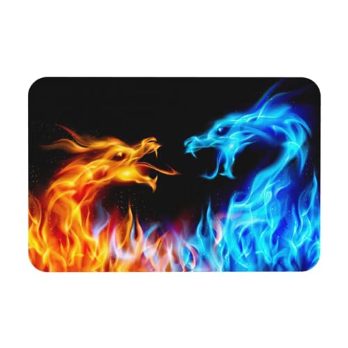 Ice and Fire Dragons Printing Dish Drying Mat Diatomeous Earth Absorbent Mat Match Any Counter to Multiple Usage for Home von KAPPTYY