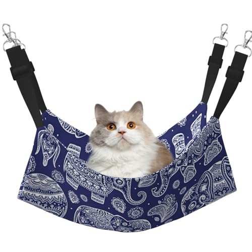KAPPTYY Boho-Elefanten-Hängemattenbett mit verstellbaren Riemen und Metallhaken, doppelseitiges Bett KAPPTYY Boho-Elefanten-Hängemattenbett mit verstellbaren Riemen und Metallhaken, doppelseitiges Bett von KAPPTYY