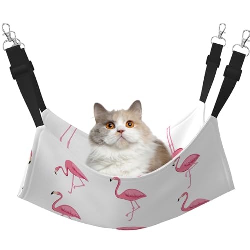 KAPPTYY Hängematte, Flamingos auf weißem Bett, mit verstellbaren Riemen und Metallhaken, doppelseitiges Bett KAPPTYY Hängematte, Flamingos auf weißem Bett, mit verstellbaren Riemen und Metallhaken, doppelseitiges Bett von KAPPTYY