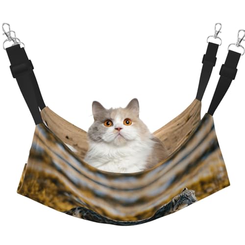 KAPPTYY Hängematte, Leopardenmuster, mit verstellbaren Riemen und Metallhaken, doppelseitiges Bett KAPPTYY Hängematte, Leopardenmuster, mit verstellbaren Riemen und Metallhaken, doppelseitiges Bett von KAPPTYY