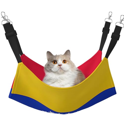 KAPPTYY Hängematte, Motiv: Flagge von Venezuela, mit verstellbaren Riemen und Metallhaken, doppelseitiges Bett KAPPTYY Hängematte, Motiv: Flagge von Venezuela, mit verstellbaren Riemen und Metallhaken, doppelseitiges Bett von KAPPTYY