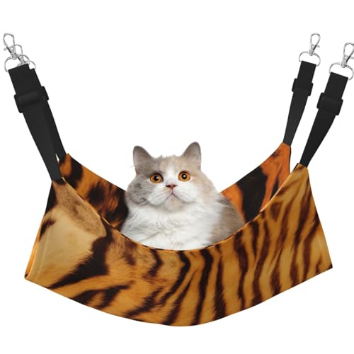 KAPPTYY Hängematte, Tiger, gestreiftes Muster, mit verstellbaren Riemen und Metallhaken, doppelseitiges Bett KAPPTYY Hängematte, Tiger, gestreiftes Muster, mit verstellbaren Riemen und Metallhaken, doppelseitiges Bett von KAPPTYY