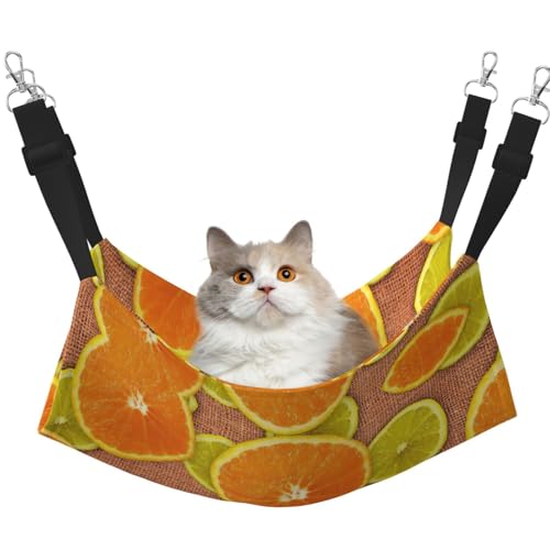 KAPPTYY Hängematte, Zitronen und Orangen, mit verstellbaren Riemen und Metallhaken, doppelseitiges Bett KAPPTYY Hängematte, Zitronen und Orangen, mit verstellbaren Riemen und Metallhaken, doppelseitiges Bett von KAPPTYY