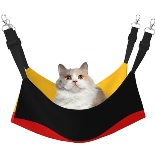 KAPPTYY Hängematte, mit Deutschland-Flagge, mit verstellbaren Riemen und Metallhaken, doppelseitiges Bett von KAPPTYY