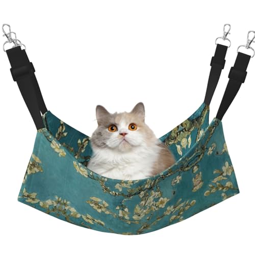 KAPPTYY Hängemattenbett mit Mandelblüten zum Aufhängen, mit verstellbaren Riemen und Metallhaken, doppelseitiges Bett KAPPTYY Hängemattenbett mit Mandelblüten zum Aufhängen, mit verstellbaren Riemen und Metallhaken, doppelseitiges Bett von KAPPTYY
