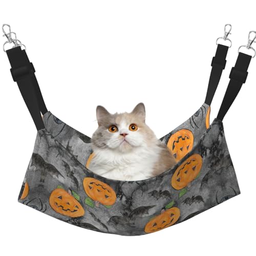 KAPPTYY Halloween-Kürbis-Hängemattenbett mit verstellbaren Riemen und Metallhaken, doppelseitiges Bett KAPPTYY Halloween-Kürbis-Hängemattenbett mit verstellbaren Riemen und Metallhaken, doppelseitiges Bett von KAPPTYY