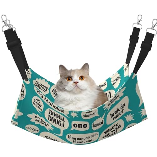 KAPPTYY Hawaiianische Slogans Hängematte, Bett mit verstellbaren Riemen und Metallhaken, doppelseitiges Bett KAPPTYY Hawaiianische Slogans Hängematte, Bett mit verstellbaren Riemen und Metallhaken, doppelseitiges Bett von KAPPTYY