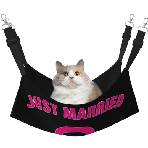 KAPPTYY Just Married Hängemattenbett für Haustiere, mit verstellbaren Riemen und Metallhaken, doppelseitiges Bett KAPPTYY Just Married Hängemattenbett für Haustiere, mit verstellbaren Riemen und Metallhaken, doppelseitiges Bett von KAPPTYY
