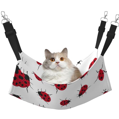 KAPPTYY Ladybug Hängematte, Bett mit verstellbaren Riemen und Metallhaken, doppelseitiges Bett von KAPPTYY