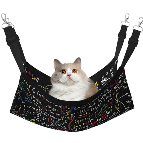 KAPPTYY Math Formula Hängematte, Bett für Haustiere, mit verstellbaren Riemen und Metallhaken, doppelseitiges Bett KAPPTYY Math Formula Hängematte, Bett für Haustiere, mit verstellbaren Riemen und Metallhaken, doppelseitiges Bett von KAPPTYY