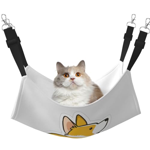 KAPPTYY Niedliches Corgi Butt Hängematte, Bett mit verstellbaren Riemen und Metallhaken, doppelseitiges Bett KAPPTYY Niedliches Corgi Butt Hängematte, Bett mit verstellbaren Riemen und Metallhaken, doppelseitiges Bett von KAPPTYY